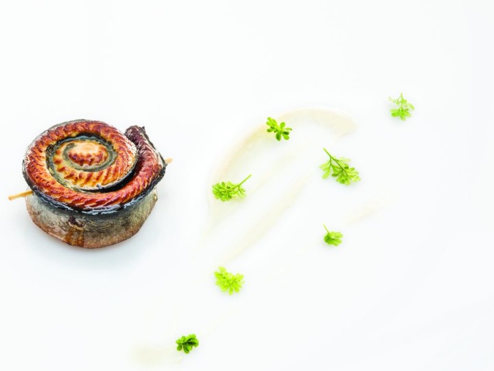 Grilled and Smoked Eel_Black Marinated Daikon_Cren
