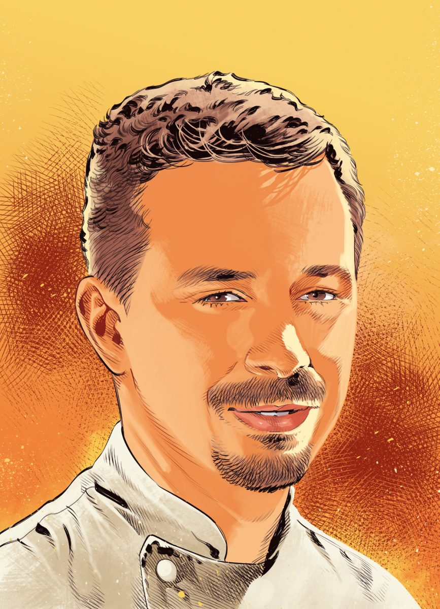 Ritratto dello chef Gianluca Gorini