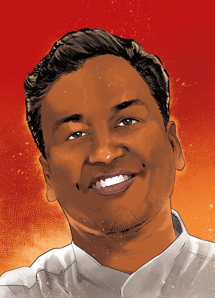 Ritratto dello chef Johnson Ebenezer