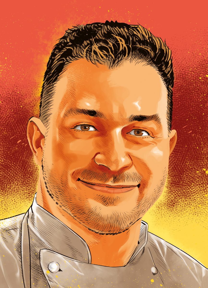 Ritratto dello chef Matteo Metullio